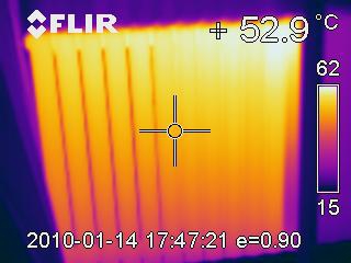 Termografia radiatore 